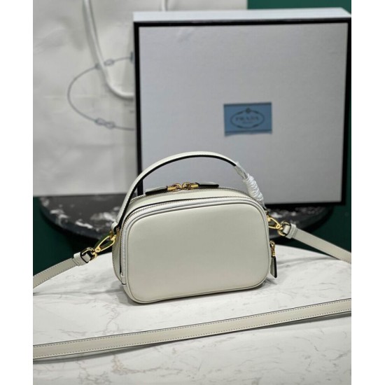 Replica Prada Odette Leather Mini-bag 1BH203 Cream