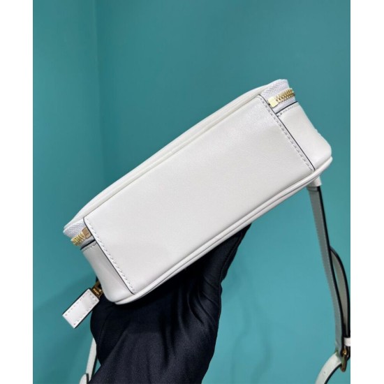 Replica Prada Odette Leather Mini-bag 1BH203 Cream
