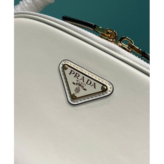 Replica Prada Odette Leather Mini-bag 1BH203 Cream