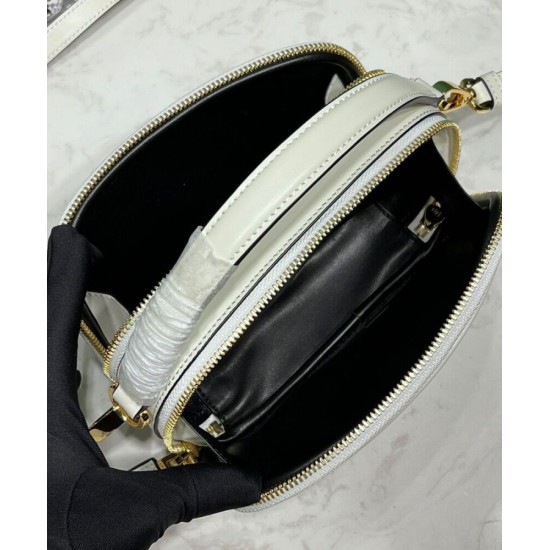Replica Prada Odette Leather Mini-bag 1BH203 Cream