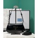 Replica Prada Brushed Leather Shoulder Bag 1BD345 Black Fake Prada Brushed Leather Shoulder Bag 1BD345 Black Replica