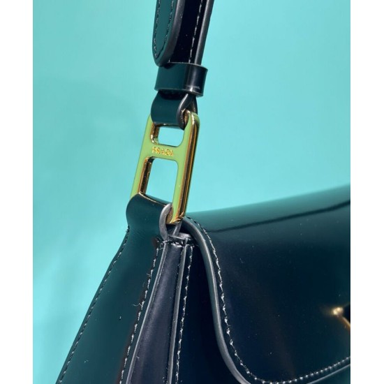 Replica Prada Brushed Leather Shoulder Bag 1BD345 Black Fake Prada Brushed Leather Shoulder Bag 1BD345 Black Replica
