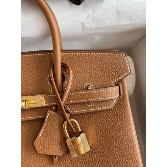 Replica Hermes Birkin 25 Retourne Bag Craie Clemence