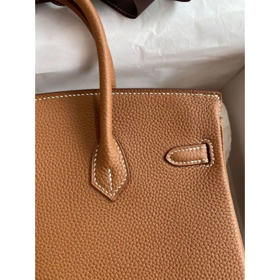 Replica Hermes Birkin 25 Retourne Bag Craie Clemence