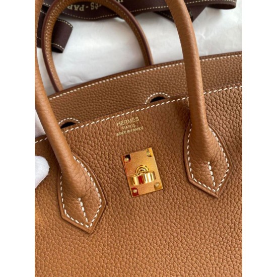 Replica Hermes Birkin 25 Retourne Bag Craie Clemence