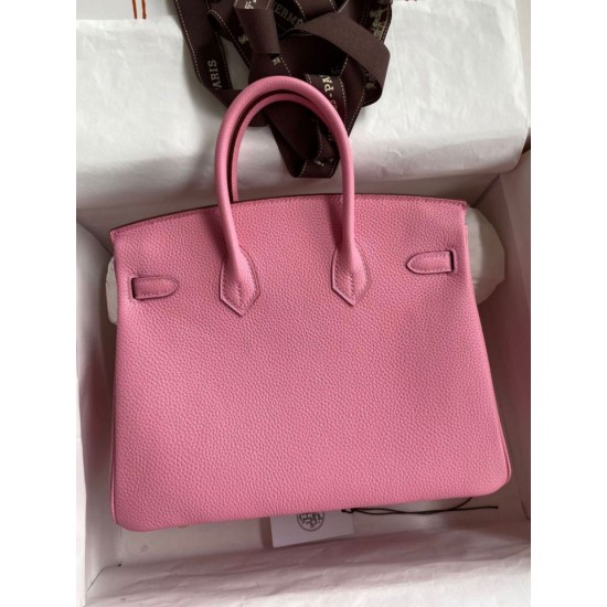 Replica Hermes Birkin 25 Retourne Bag Pink Clemence
