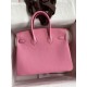 Replica Hermes Birkin 25 Retourne Bag Pink Clemence