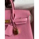 Replica Hermes Birkin 25 Retourne Bag Pink Clemence