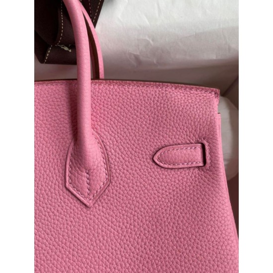 Replica Hermes Birkin 25 Retourne Bag Pink Clemence