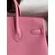 Replica Hermes Birkin 25 Retourne Bag Pink Clemence
