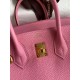 Replica Hermes Birkin 25 Retourne Bag Pink Clemence