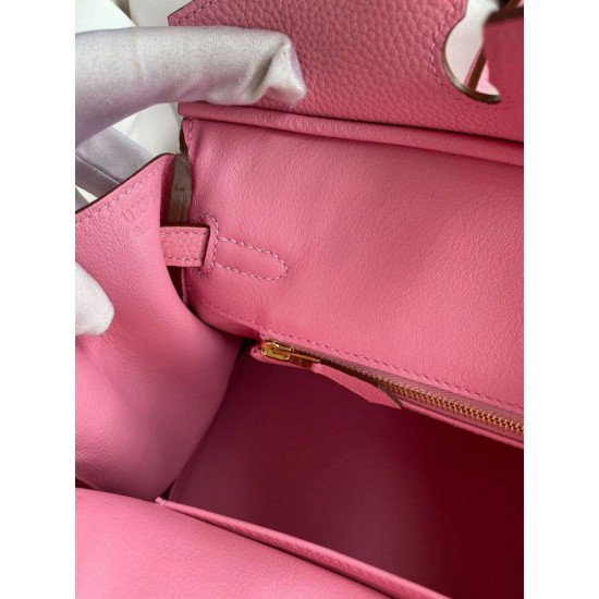 Replica Hermes Birkin 25 Retourne Bag Pink Clemence