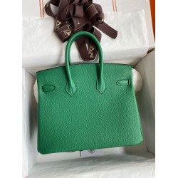 Replica Hermes Birkin 25 Retourne Bag Pearl Grey Clemence