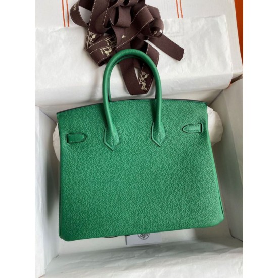 Replica Hermes Birkin 25 Retourne Bag Pearl Grey Clemence
