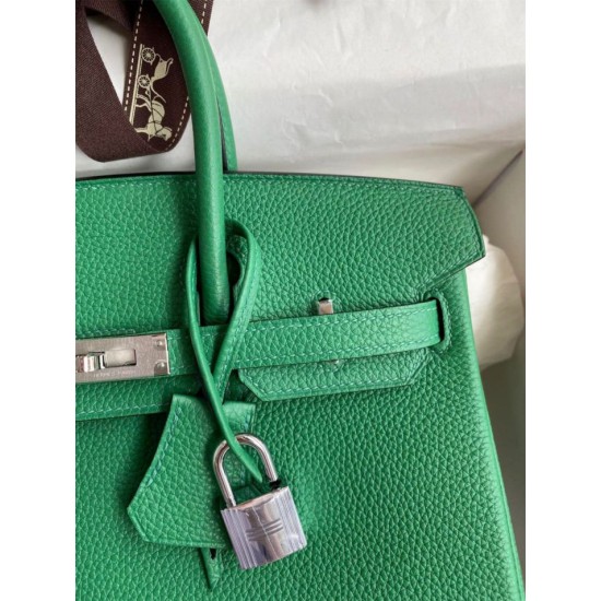 Replica Hermes Birkin 25 Retourne Bag Pearl Grey Clemence