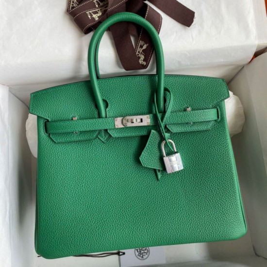 Replica Hermes Birkin 25 Retourne Bag Pearl Grey Clemence