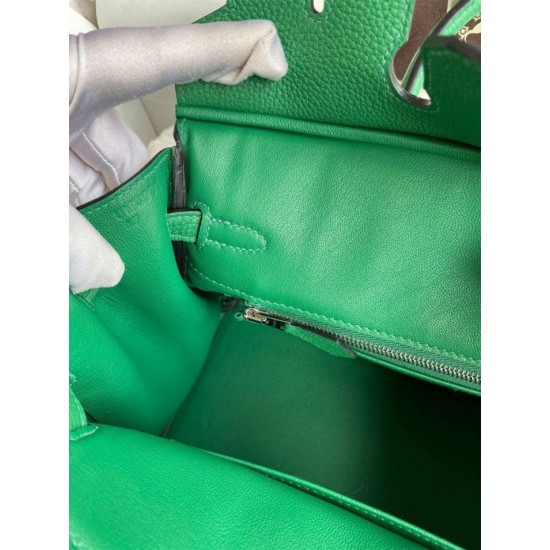 Replica Hermes Birkin 25 Retourne Bag Pearl Grey Clemence