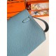 Replica Hermes Kelly Depeches 25 Pouch Blue Jean Epsom Calfskin