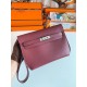 Replica Hermes Kelly Depeches 25 Pouch Bordeaux Epsom Calfskin