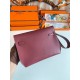 Replica Hermes Kelly Depeches 25 Pouch Bordeaux Epsom Calfskin