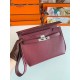 Replica Hermes Kelly Depeches 25 Pouch Bordeaux Epsom Calfskin