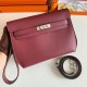 Replica Hermes Kelly Depeches 25 Pouch Bordeaux Epsom Calfskin