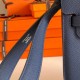 Fake Hermes Kelly Depeches 25 Pouch Blue Saphir Epsom Calfskin Replica