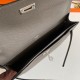 Replica Hermes Kelly Depeches 25 Pouch Etain Epsom Calfskin