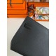 Replica Hermes Kelly Depeches 25 Pouch Black Epsom Calfskin