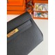 Replica Hermes Kelly Depeches 25 Pouch Black Epsom Calfskin