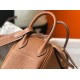 Replica Hermes Lindy Mini Bag Gold Clemence Calfskin