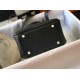 Replica Hermes Lindy Mini Bag Black Clemence Calfskin