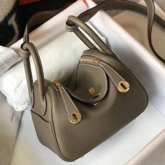 Replica Hermes Lindy Mini Bag Taupe Clemence Calfskin Replica Hermes Lindy Mini Bag Taupe Clemence Calfskin