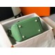 Replica Hermes Lindy Mini Bag Green Clemence Calfskin