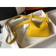 Fake Hermes Lindy Mini Bag Yellow Clemence Calfskin Replica