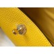 Fake Hermes Lindy Mini Bag Yellow Clemence Calfskin Replica