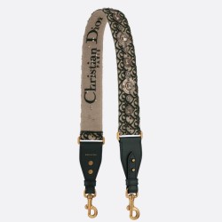 Fake Dior Oblique Shoulder Strap Green Replica