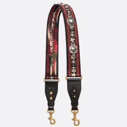 Fake Dior Canvas Bohemian-inspired Strap Red Replica