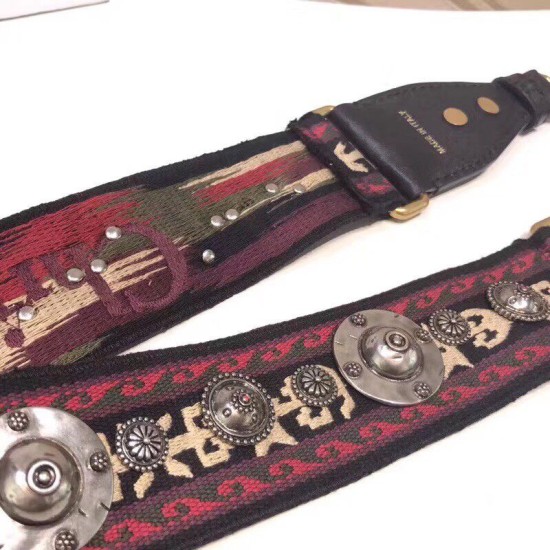 Fake Dior Canvas Bohemian-inspired Strap Red Replica