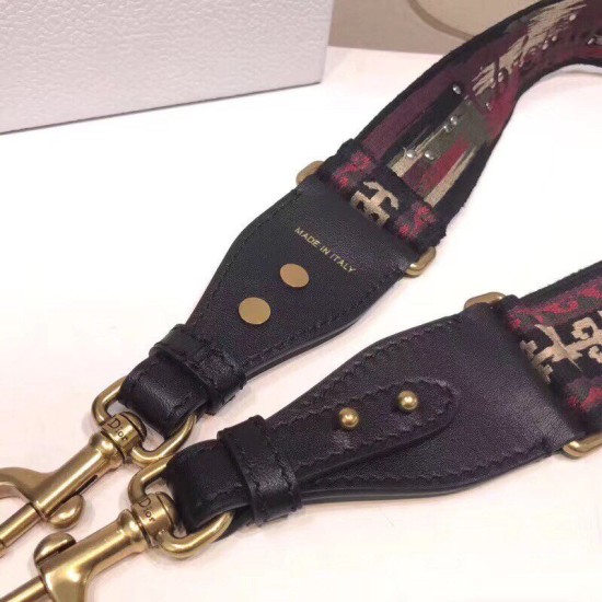 Fake Dior Canvas Bohemian-inspired Strap Red Replica