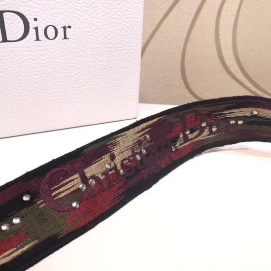 Fake Dior Canvas Bohemian-inspired Strap Red Replica