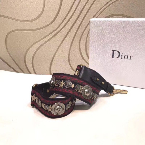 Fake Dior Canvas Bohemian-inspired Strap Red Replica