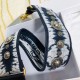 Fake Dior Blue Multicolor Tie Dior Embroidery Shoulder Strap Replica