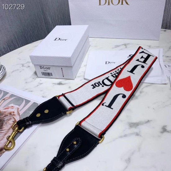 Replica Christian Dior Shoulder Strap With Multicolored Je t’aime Motif
