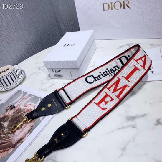 Replica Christian Dior Shoulder Strap With Multicolored Je t’aime Motif