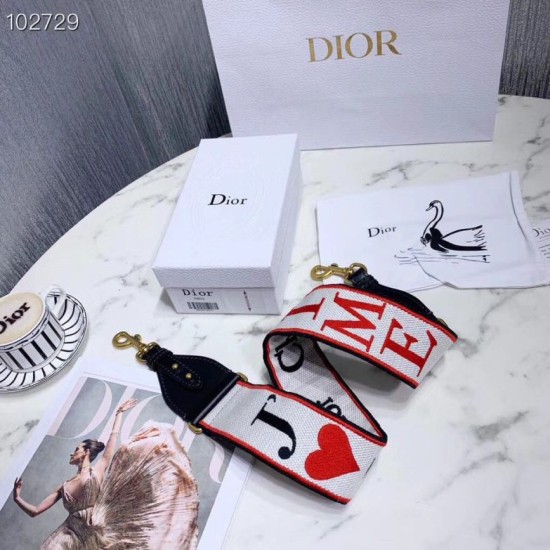 Replica Christian Dior Shoulder Strap With Multicolored Je t’aime Motif