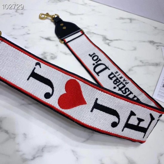 Replica Christian Dior Shoulder Strap With Multicolored Je t’aime Motif