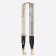 Replica Dior Embroidery Adjustable Shoulder Strap Grey