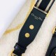 Replica Dior  Embroidery Adjustable Shoulder Strap Black