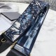 Replica Dior Shoulder Strap with Ring In Blue Dior Palms Embroidery